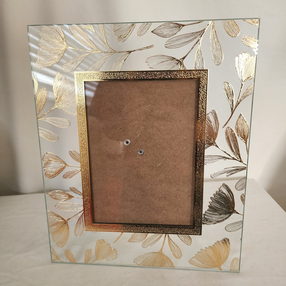 Beltrami Picture Frame 5" x 7" Picture Frame 10" x 12" Gold Tone Floral Clear - Picture 2 of 7